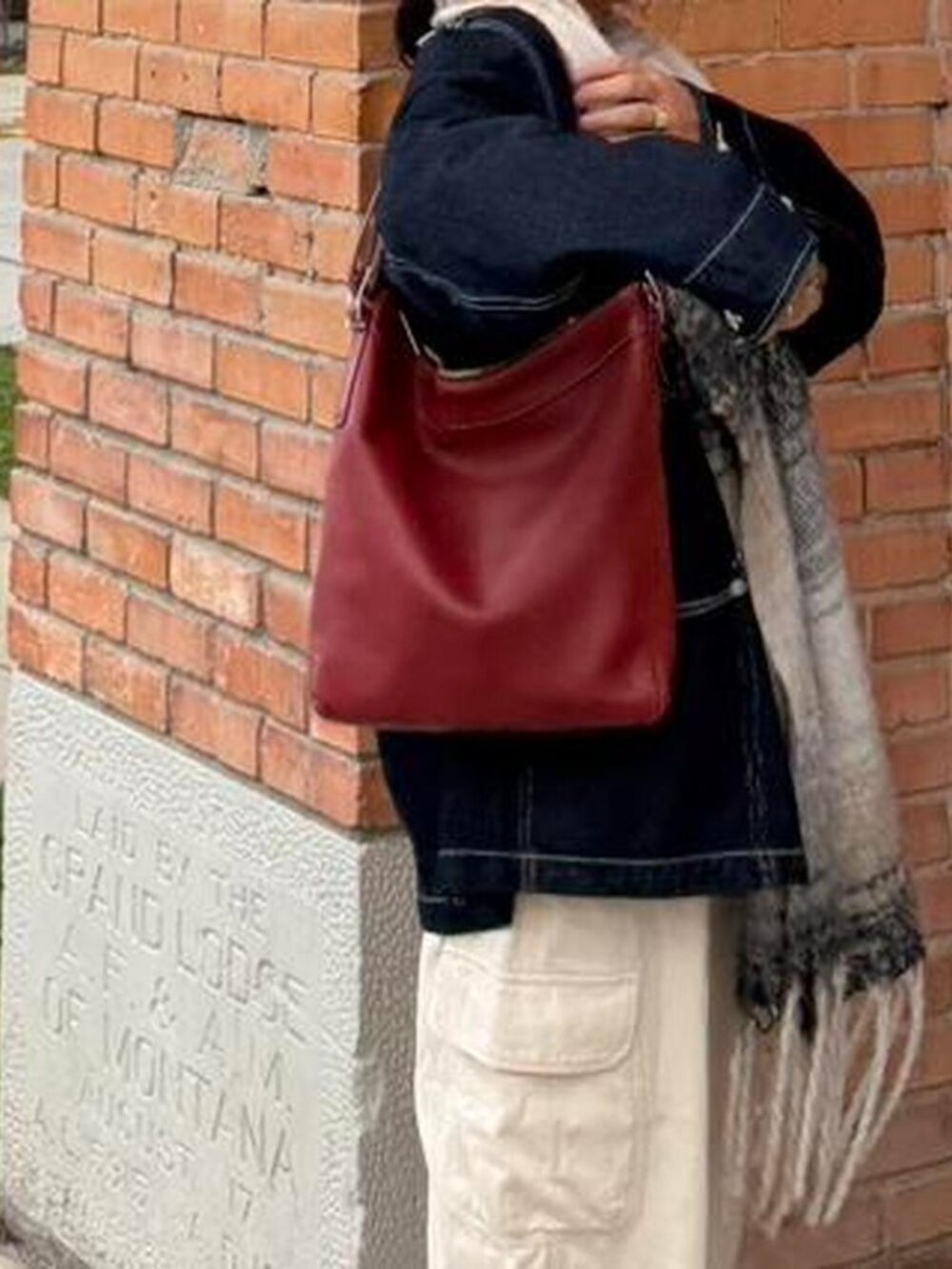 Coach Red Leather Legacy Slim Duffle Shoulder Bag